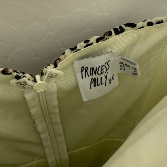 ⭐Leopard Cheetah Tie Top Babydoll Skater Chic Girly Classy Trendy Hip Mini Dress - Picture 7 of 9